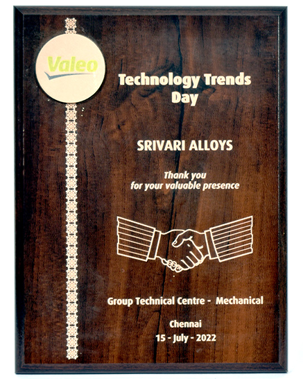 Valeo – Technology trends Day Participant Award In 2022 Group Technical Centre